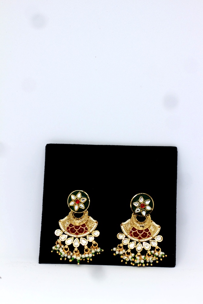 Antique oxidised hoop earrings - Image 3