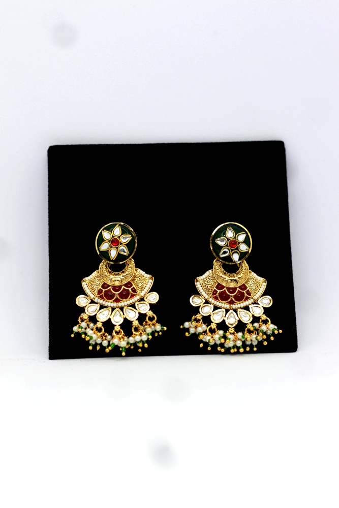 Antique oxidised hoop earrings - Image 2