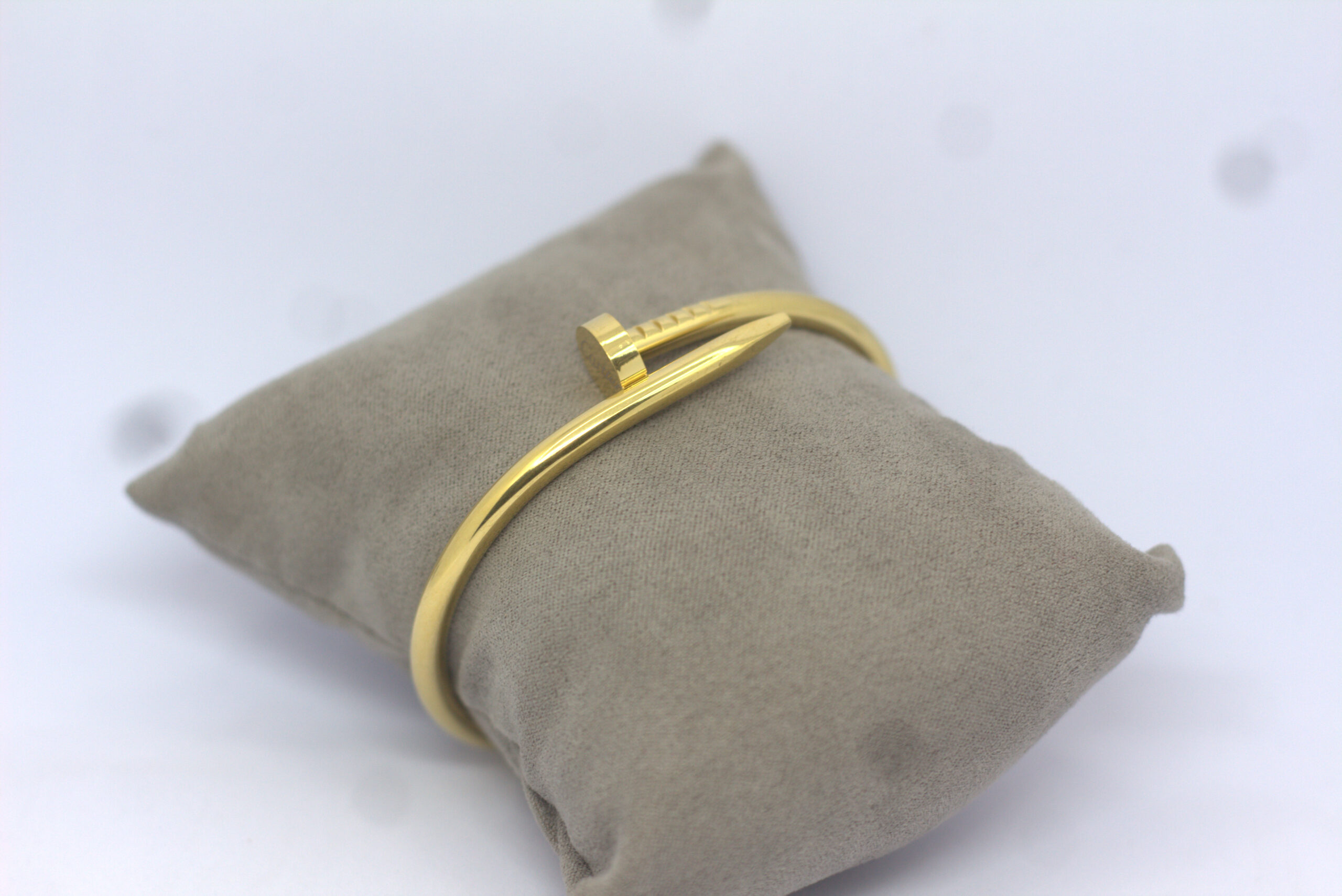Gold-Plated Nail Design Bracelet - Image 4
