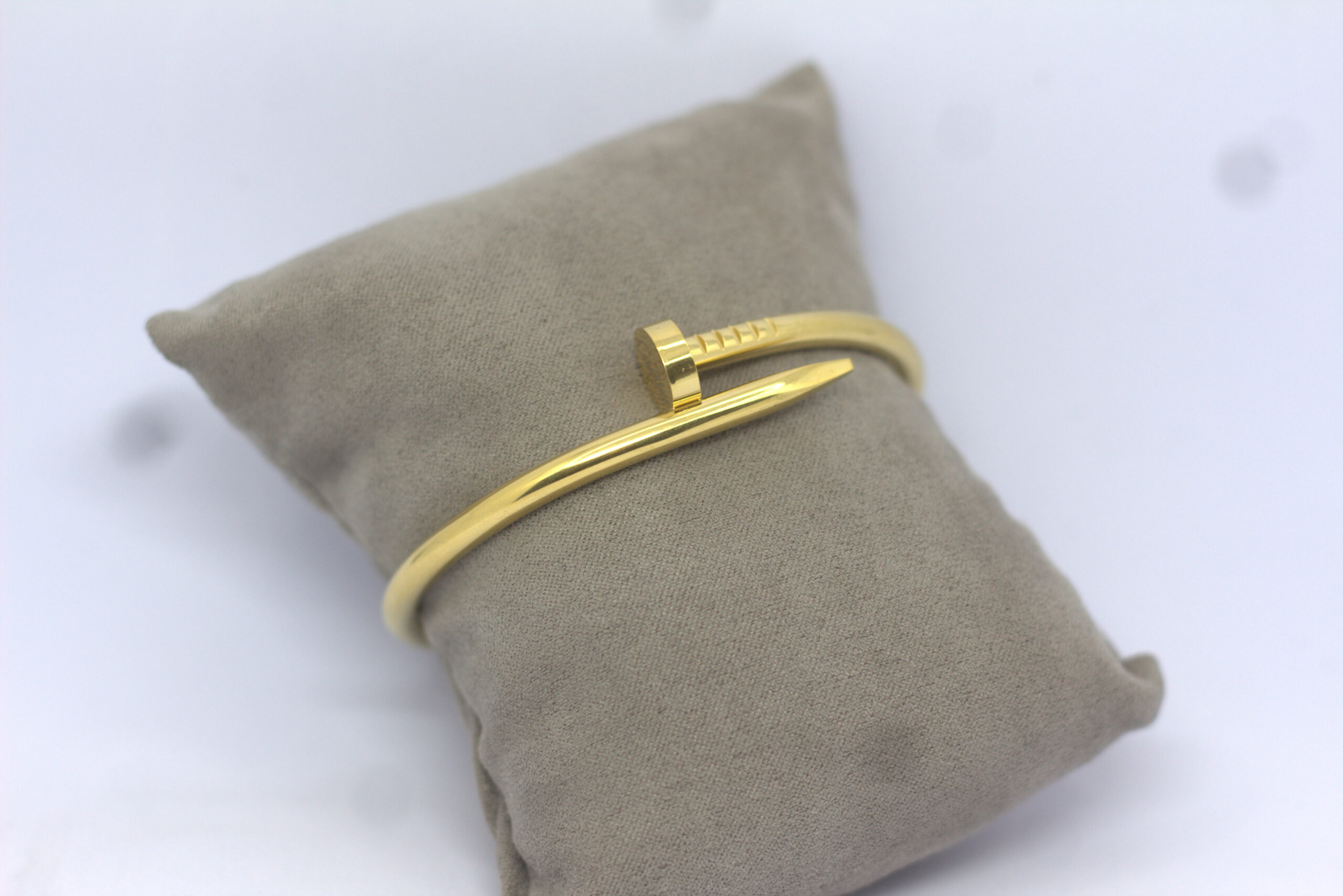 Gold-Plated Nail Design Bracelet - Image 3