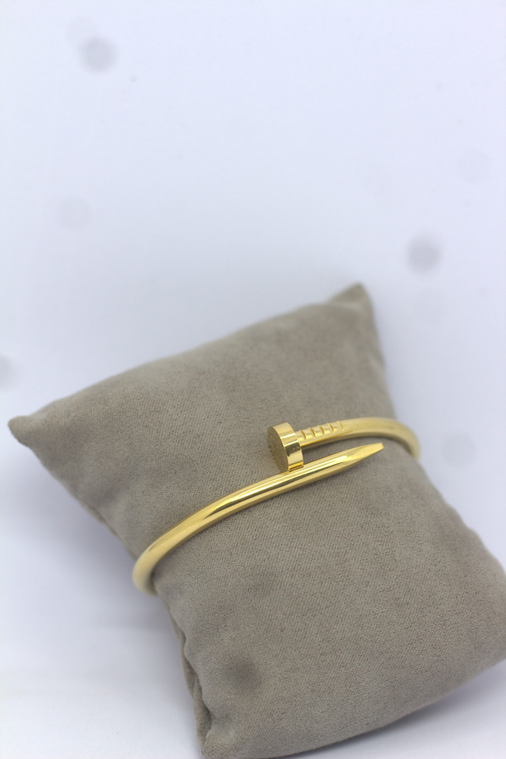 Gold-Plated Nail Design Bracelet