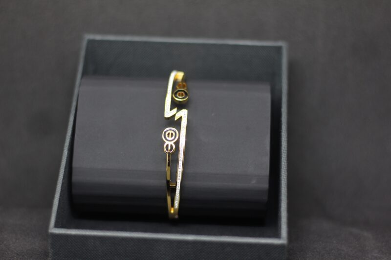 Gold Lightning Bolt Designer Bracelet - Image 3