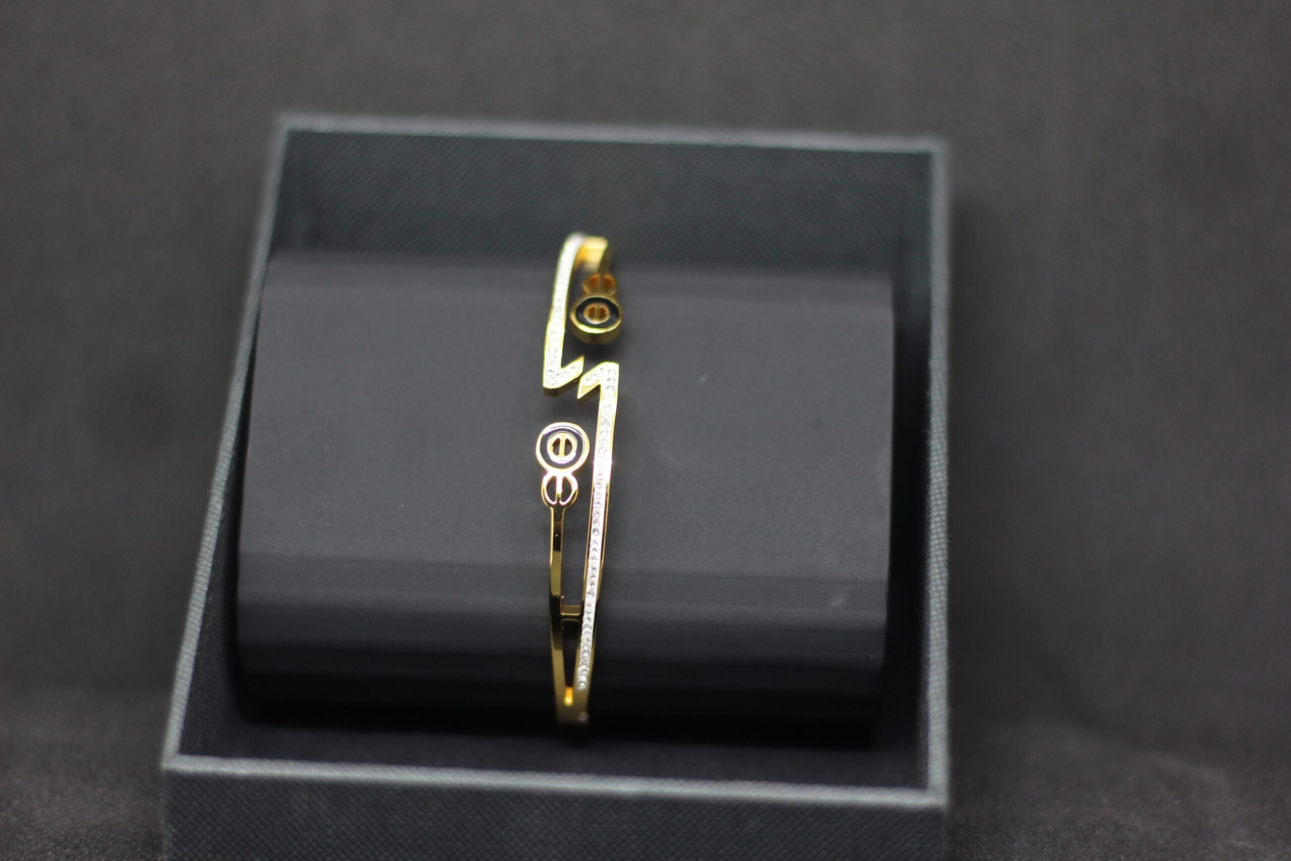 Gold Lightning Bolt Designer Bracelet - Image 3