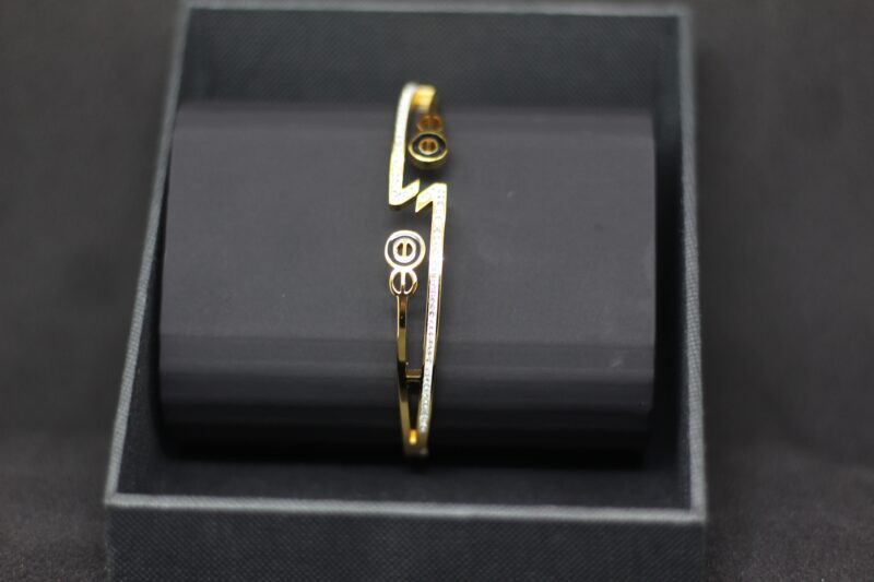Gold Lightning Bolt Designer Bracelet - Image 2