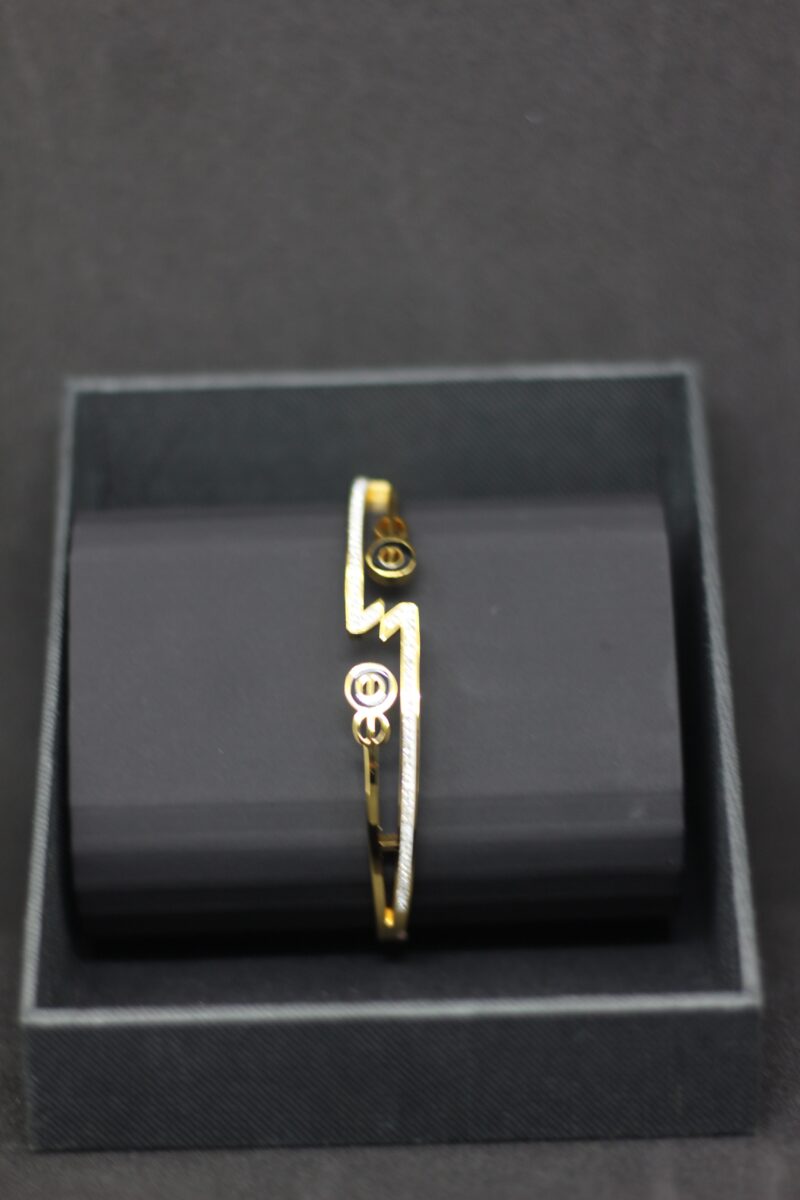 Gold Lightning Bolt Designer Bracelet