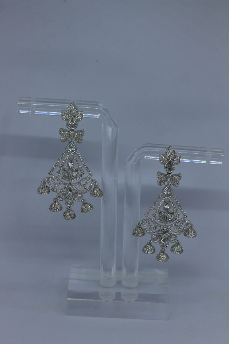 Elegant Silver Chandelier Earrings Online - Image 3