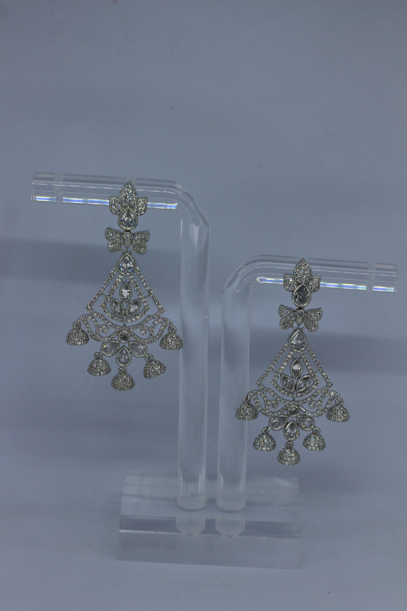 Elegant Silver Chandelier Earrings Online - Image 3
