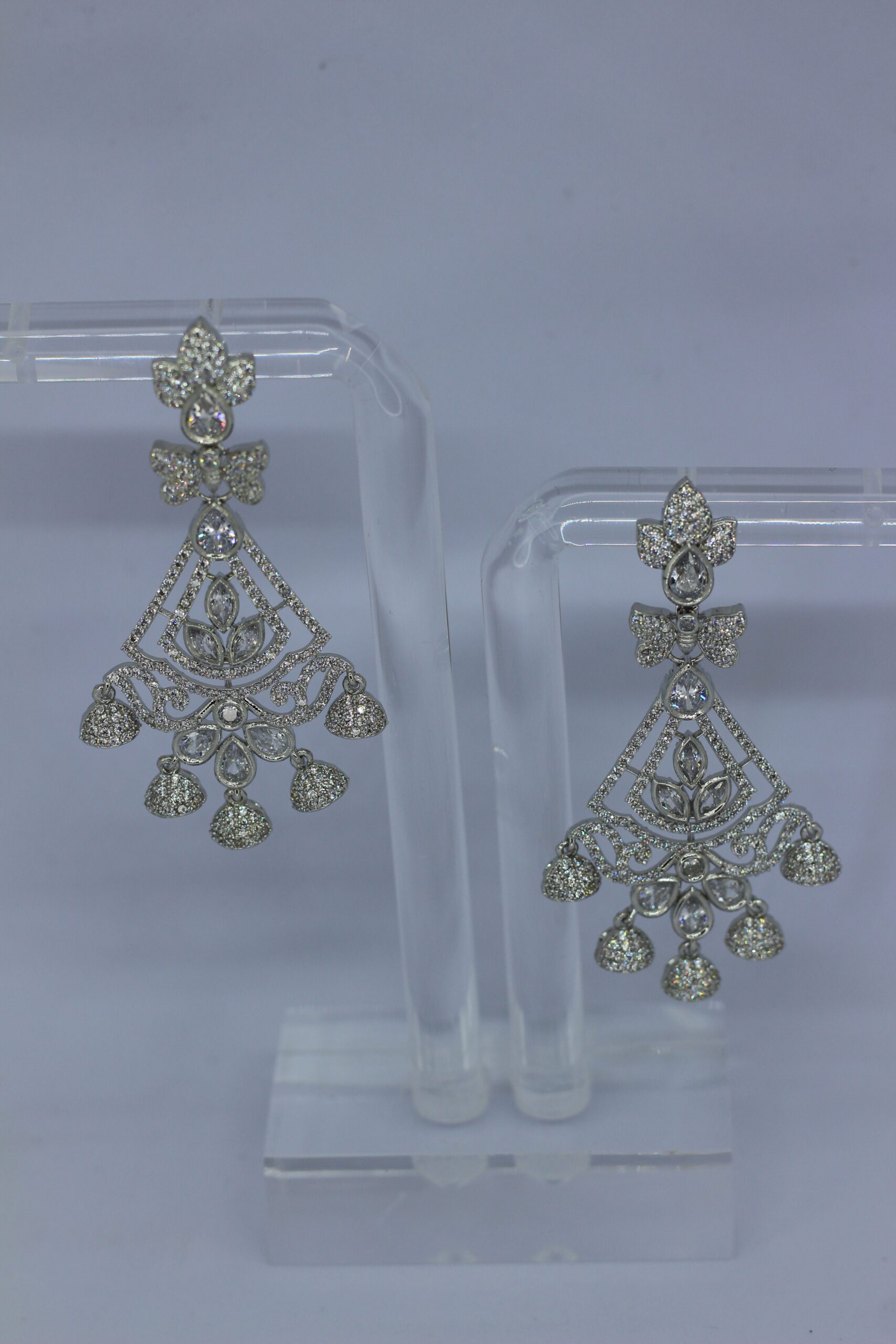 Elegant Silver Chandelier Earrings Online - Image 2